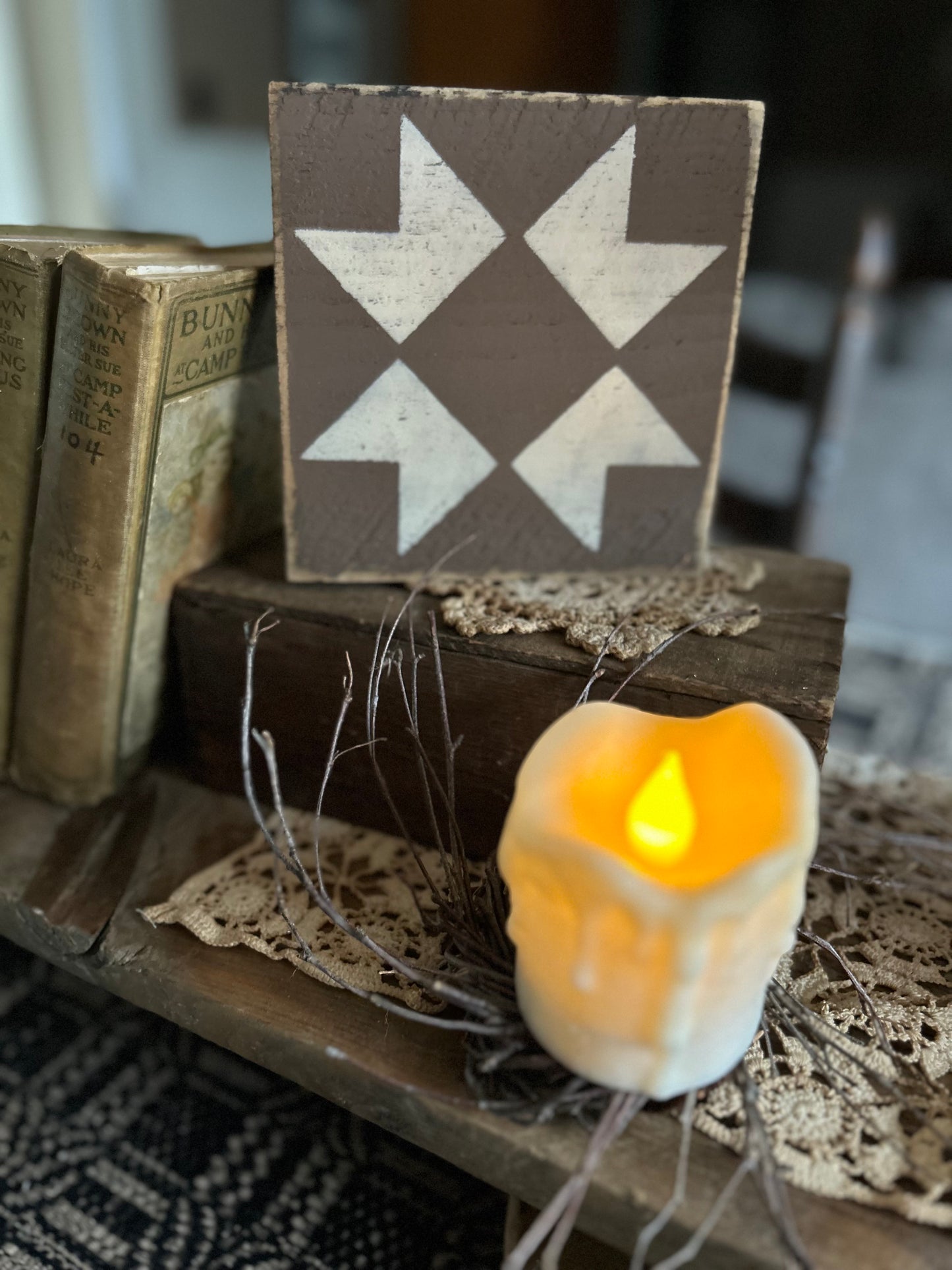 Brown quilt Block