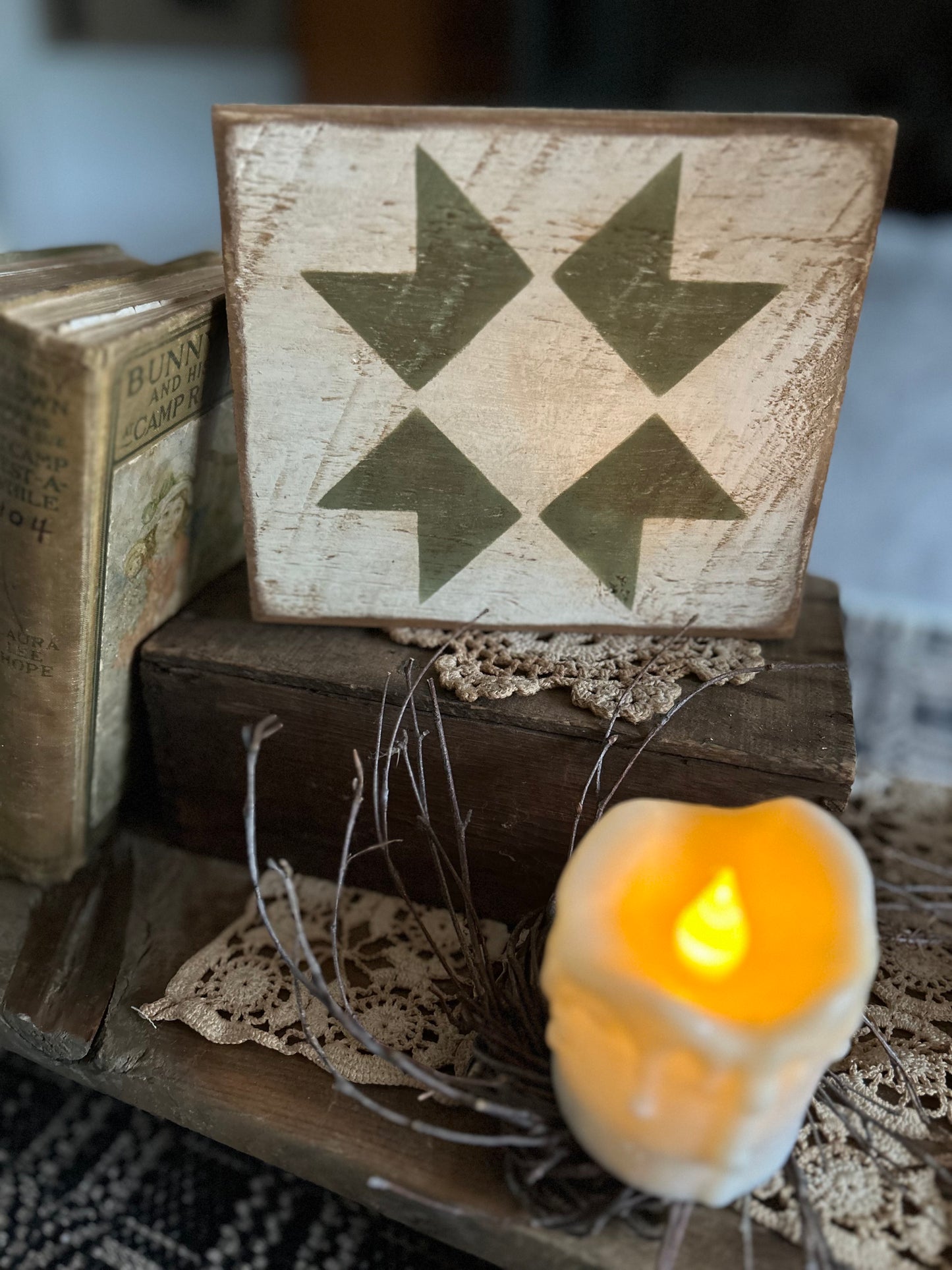 green quilt block