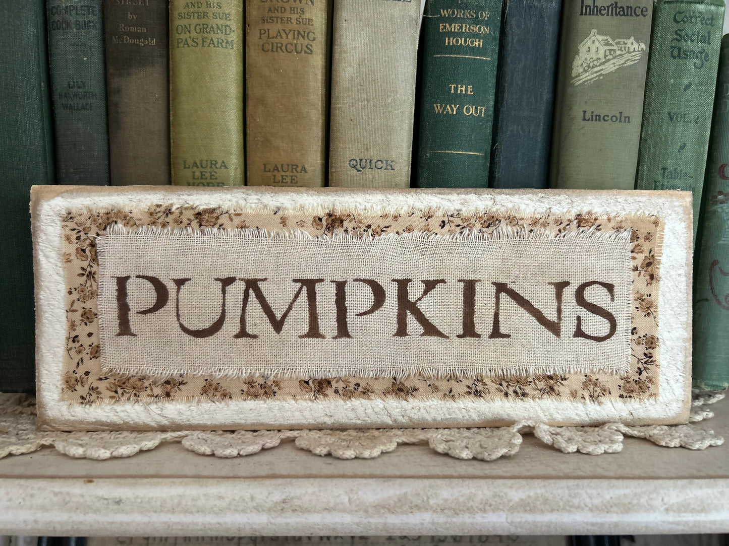 Light Brown Pumpkin Sign. **ON SALE** was 12.95