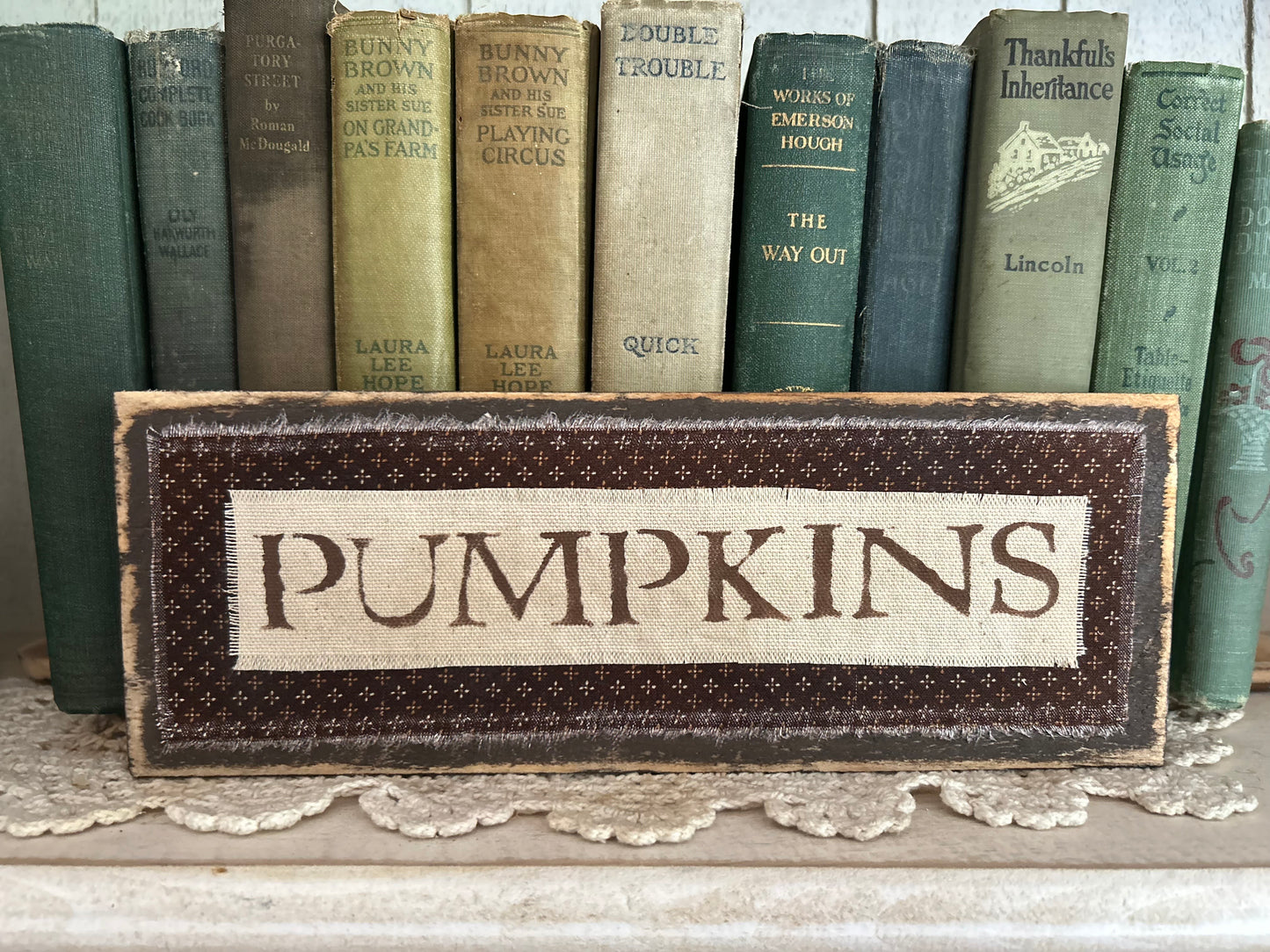 Dark Brown Pumpkin Sign. **ON SALE**