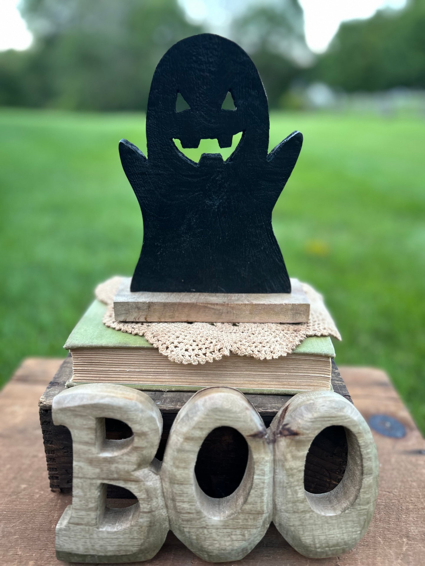 wooden ghost (boo sign sold not included)