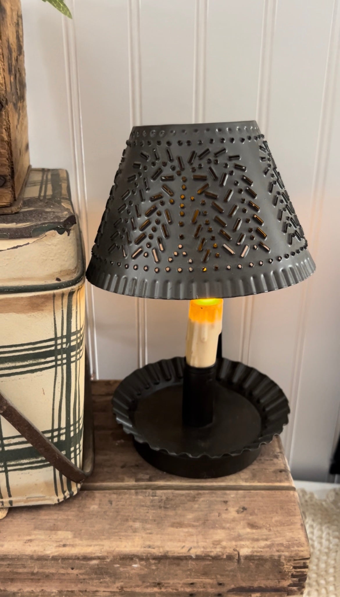 Punch Tin Lamp