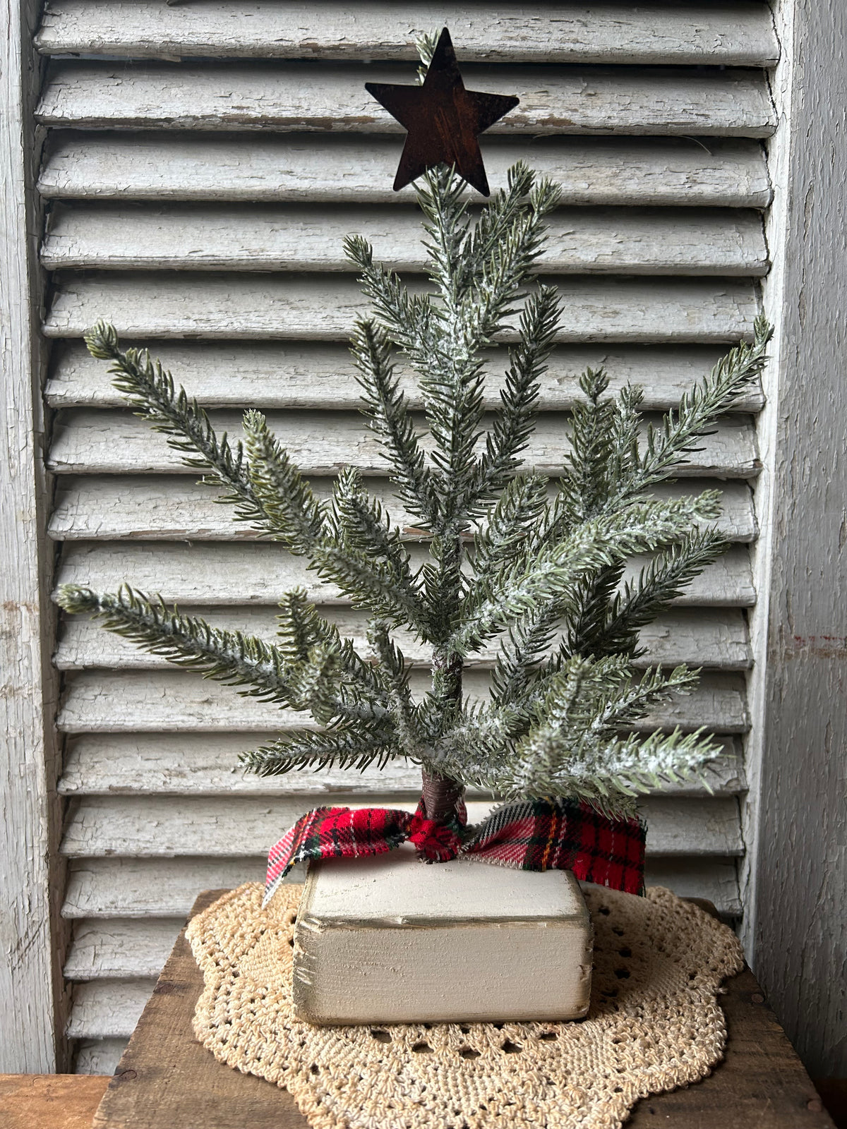 Charlie brown Tree with plaid Bow