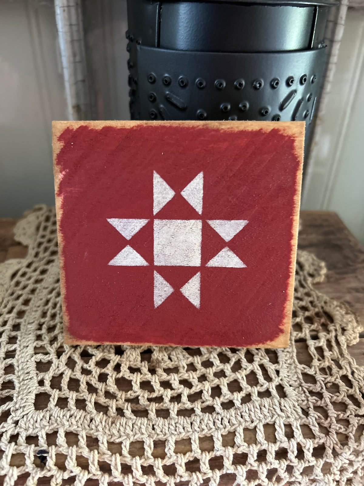 Red quilt Sign
