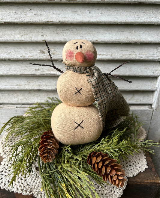 Little Frosty Ornament - Green Scarf