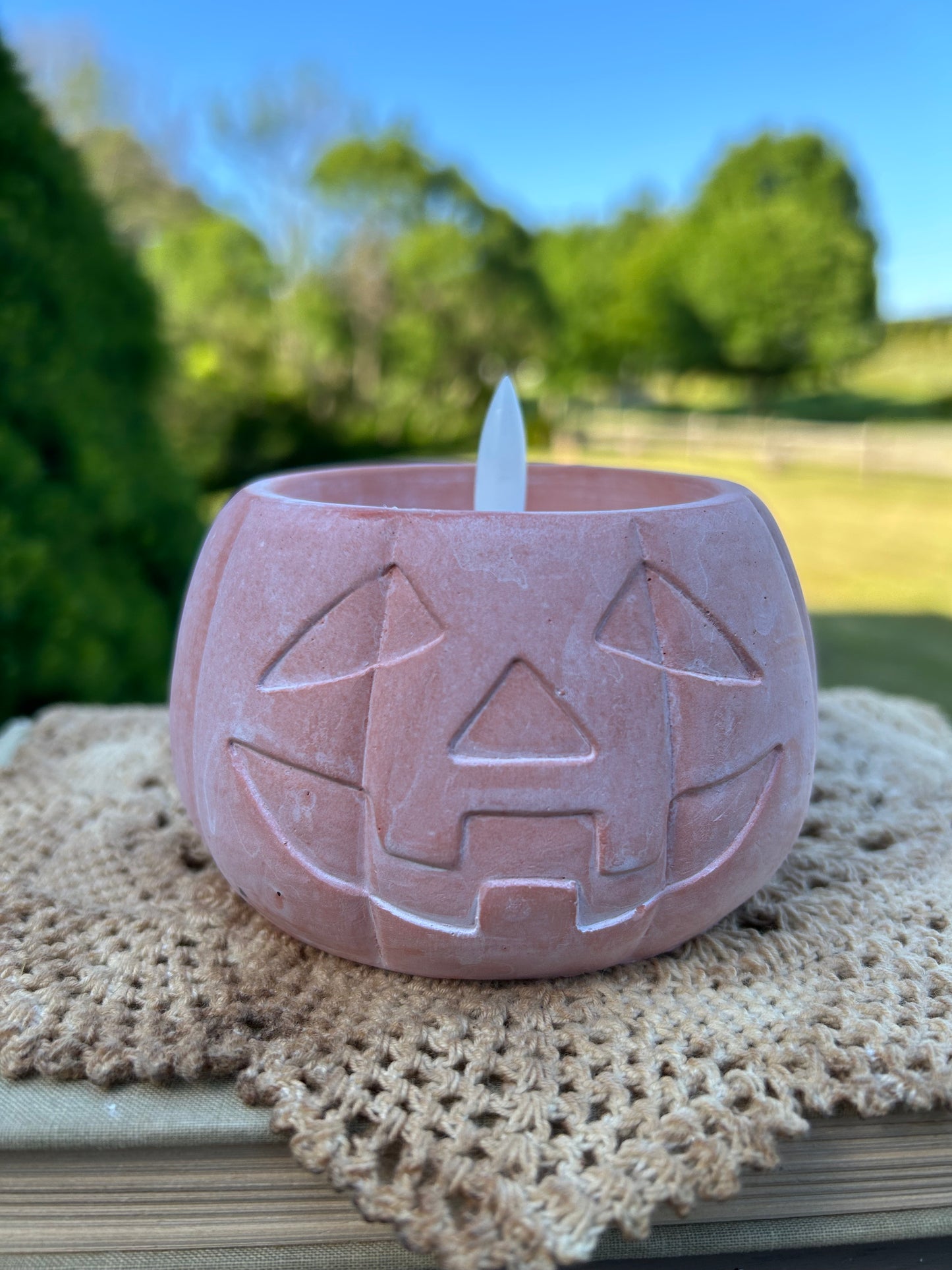 lighted timer Pumpkin orange