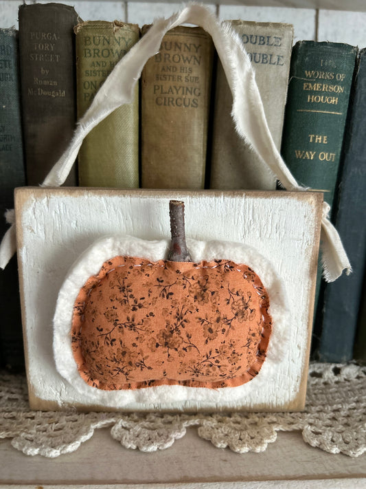 Orange Pumpkin hanging sign.       **ON SALE**.   was 10.05