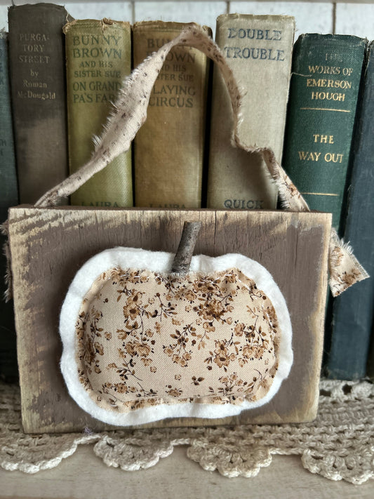 Brown Pumpkin Brown Background hanging sign. **ON SALE** was12.95