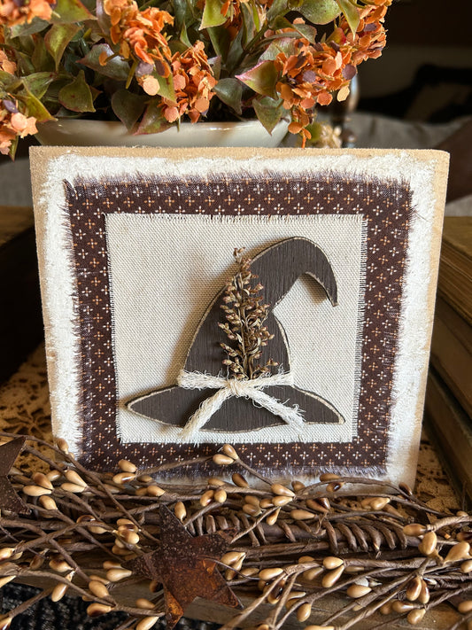 Brown Witch Hat Sign