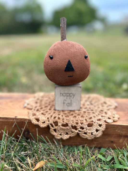 Hello Fall Pumpkin Block