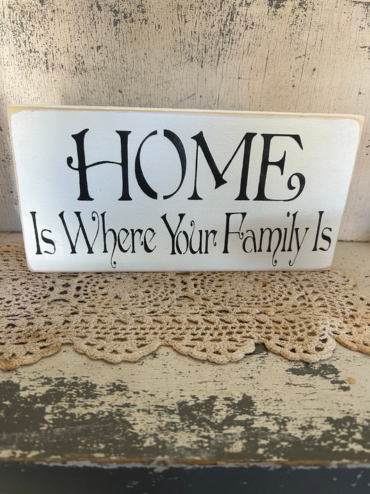 Home Is Where Your Family Is Sign