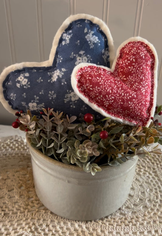 Heart Pillow Set (Light Blue)