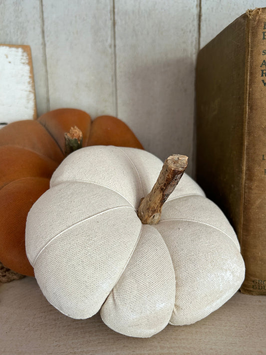 Stuffed White Pumpkin