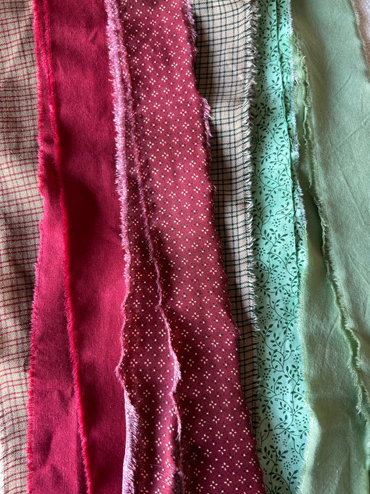Christmas Fabric Strips
