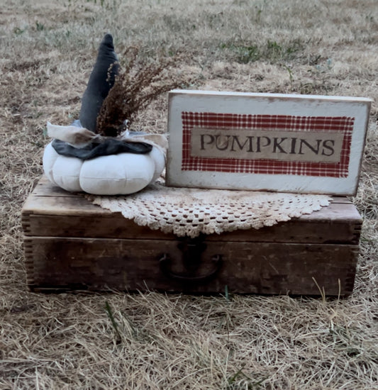 White Pumpkin with Witch Hat