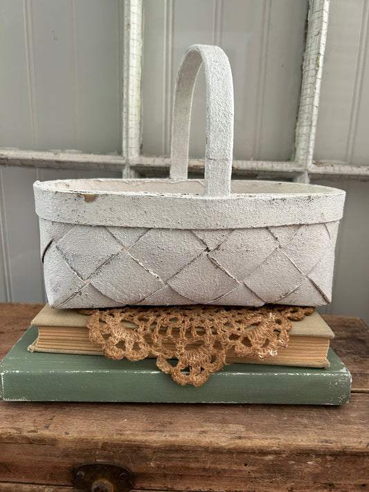 White Farmhouse Basket